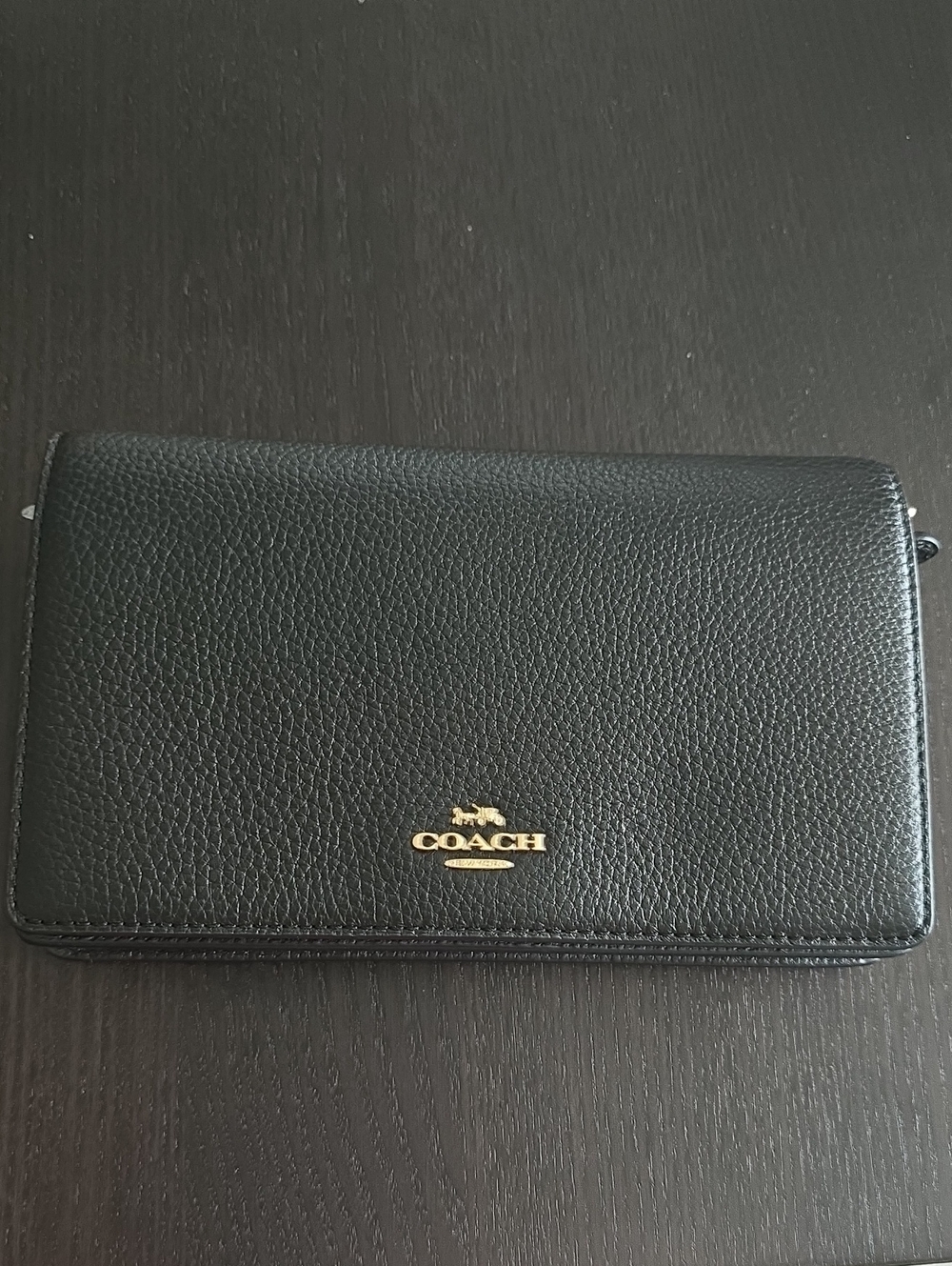Coach Black Pebbled Leather Crossbody Bag
